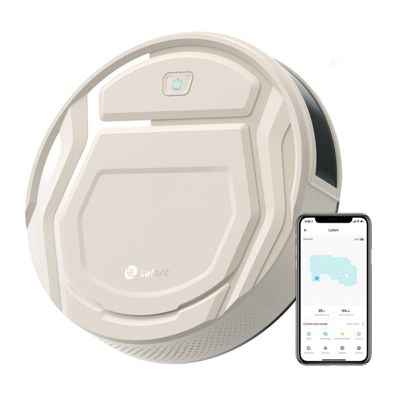 Lefant M210 Pro Robot Vacuum Cleaner, Tangle-Free 2200Pa Suction, Slim, Self-Charging Wi-Fi Connected Robotic Vacuum Cleaner, Work with Alexa, Ideal for Pet Hair, Hard Floor and Low Pile Carpet