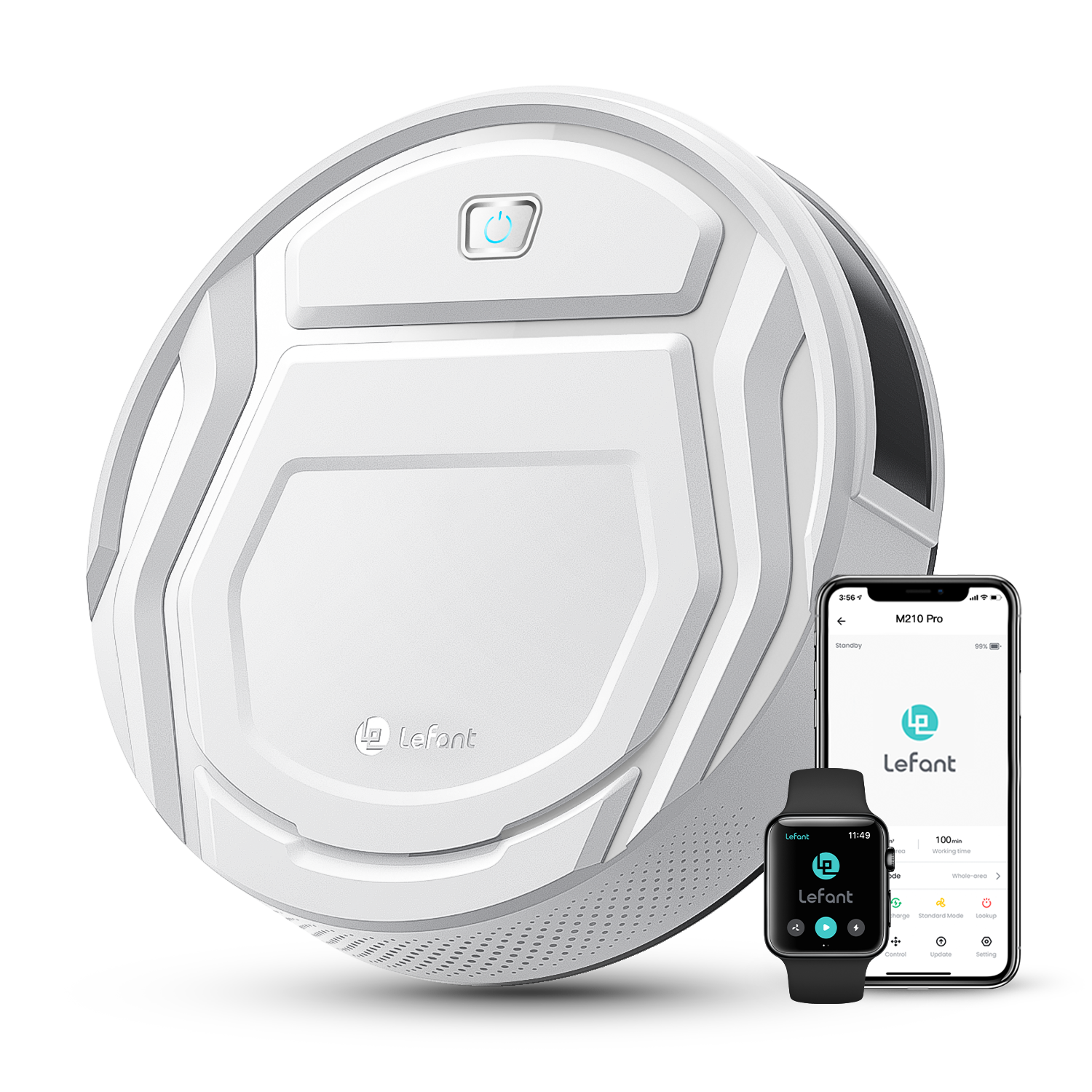 Lefant M210P White Robot Vacuum | 2200Pa Anti-Tangle | EU Fast