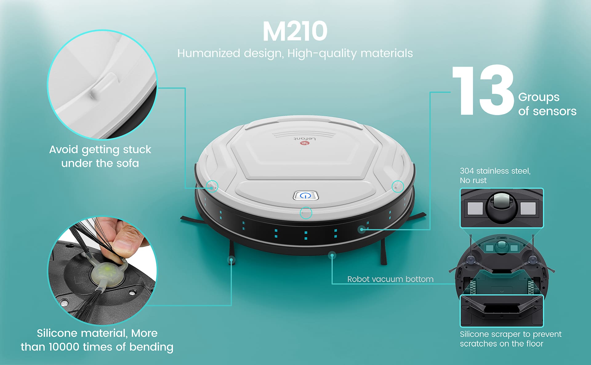 Aspirateur robot à recharge automatique M210 – Lefant Store