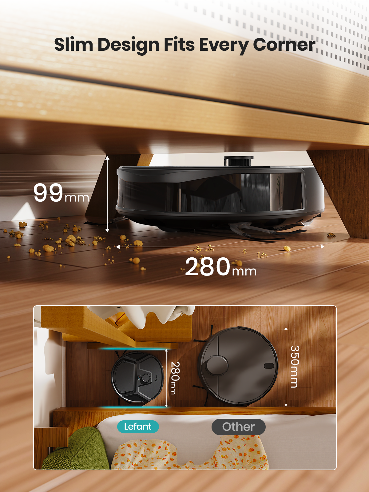 Lefant M210 PRO Omni Robot Vacuum Self-Cleaning LiDAR Pet Hair