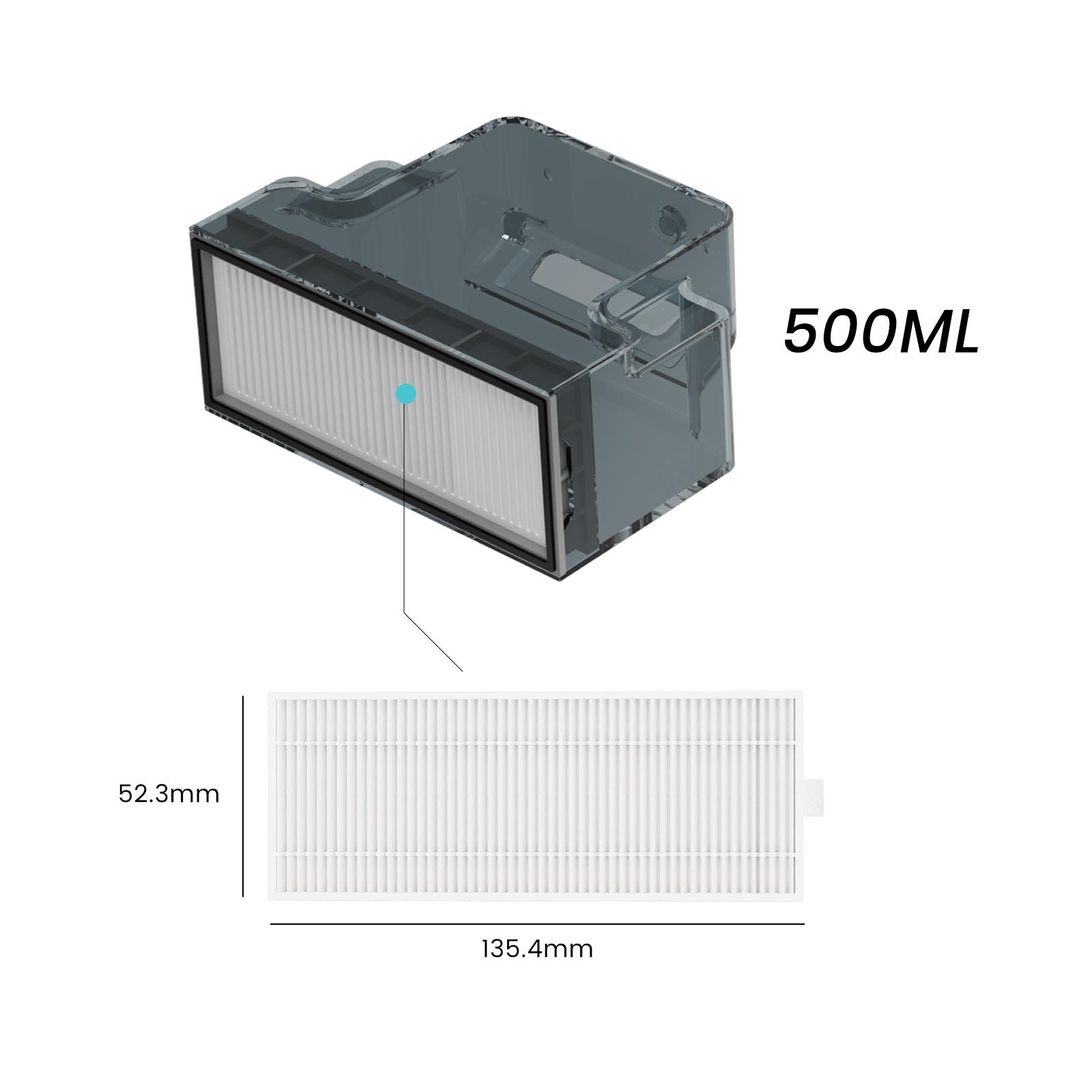 Kit 6 Filtres HEPA De Rechange Pour Aspirateur Robot Lefant M330 & M330 Pro