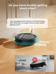 Lefant M210 Pro+ Robot Vacuum Cleaner, 4000Pa Strong Suction, PreciSense Obstacle Avoidance, 200 Mins Runtime, 7.9 cm Thin 28 cm Diameter, Self-Charging, Quiet, for Pet Hair and Hard Floors