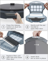 <transcy>Accesorios de la fregona para el robot aspirador Lefant M210, Fácil de instalar y desmontar, Lavable Reutilizable, 2 fregonas Sin depósito de aguaa</transcy>