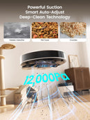 Lefant M3 Robot Vacuum and Mop,12000Pa Suction Smart Obstacle Avoidance,Zero-Tangling,Self-Washing & Drying, Self-Emptying,Dual Spinning Mop for Pet Hair Dust, White
