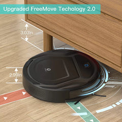 Lefant Robot Vacuum Cleaner, 2 in 1 Robot Vacuum and Mop Combo, WiFi/Alexa/APP Control, Slim Vacuums for Pet Hair Carpets Hard Floors, M210 Black