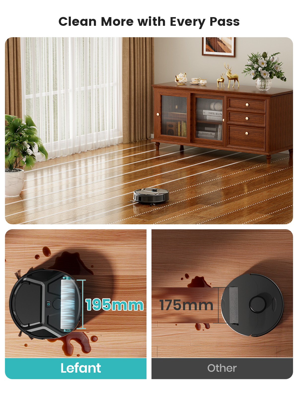 Lefant M210 PRO Omni Robot Vacuum Self-Cleaning LiDAR Pet Hair