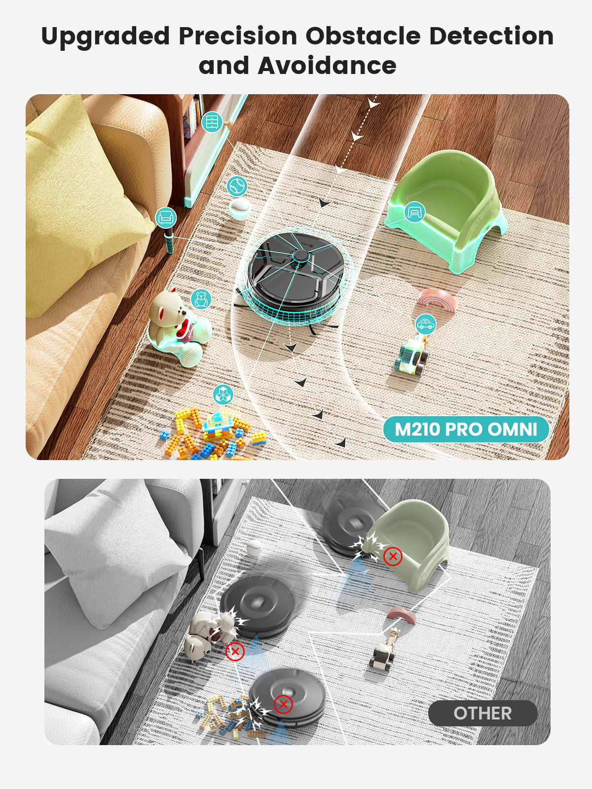 Lefant M210 PRO Omni Robot Vacuum Self-Cleaning LiDAR Pet Hair
