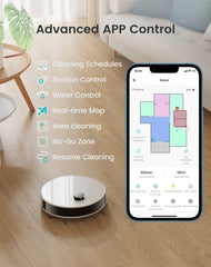 Lefant N3 Robot Vacuum and Mop Combo, Precision Mapping with Lidar & dToF Sensors, Multi Mapping, No-Go&No-Mop Zones, 4000Pa Suction & Sonic Mopping 2 in 1 Robotic Vacuum Cleaner
