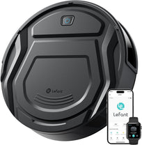 Lefant M210 Pro Robot Vacuum Cleaner, 4000Pa Powerful Suction, 200 Min Runtime, 6 Cleaning Modes, Slim, Quiet, Self-Charging, WiFi/App/Alexa Control, Black