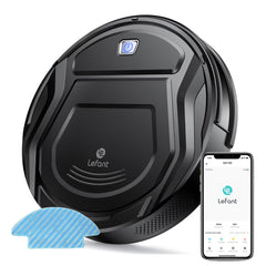 Lefant Robot Vacuum Cleaner, 2 in 1 Robot Vacuum and Mop Combo, WiFi/Alexa/APP Control, Slim Vacuums for Pet Hair Carpets Hard Floors, M210 Black