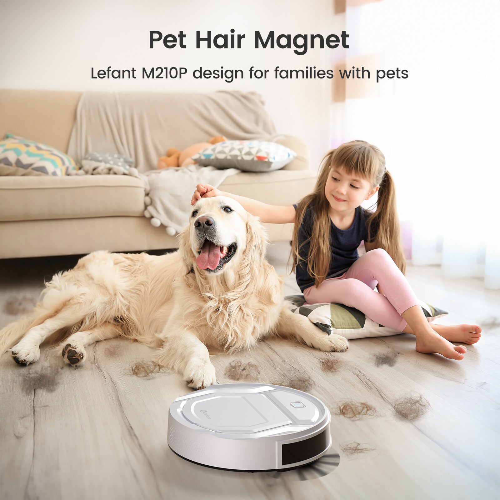 Lefant M210P White Robot Vacuum | 2200Pa Anti-Tangle | EU Fast