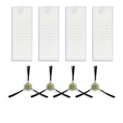 Lefant 4 Side Brush+4 HEPA Filters+2 rubber bar Kit