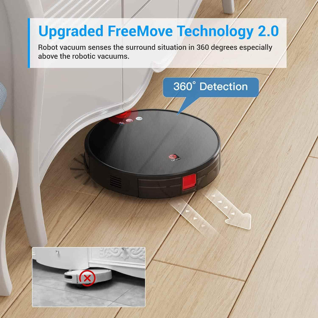 Lefant U Black Auto Charging Robotic Vacuum with HEPA Filter U180